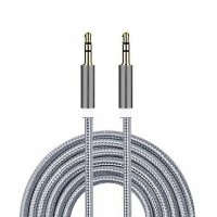 Braided Headphone Jack 3.5mm male-to-male Aux Cable - 1m